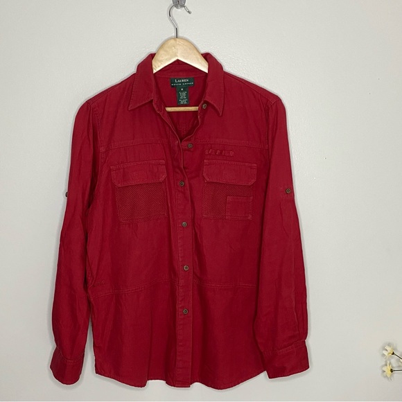 Ralph Lauren Utility twill red shirt - Picture 2 of 7